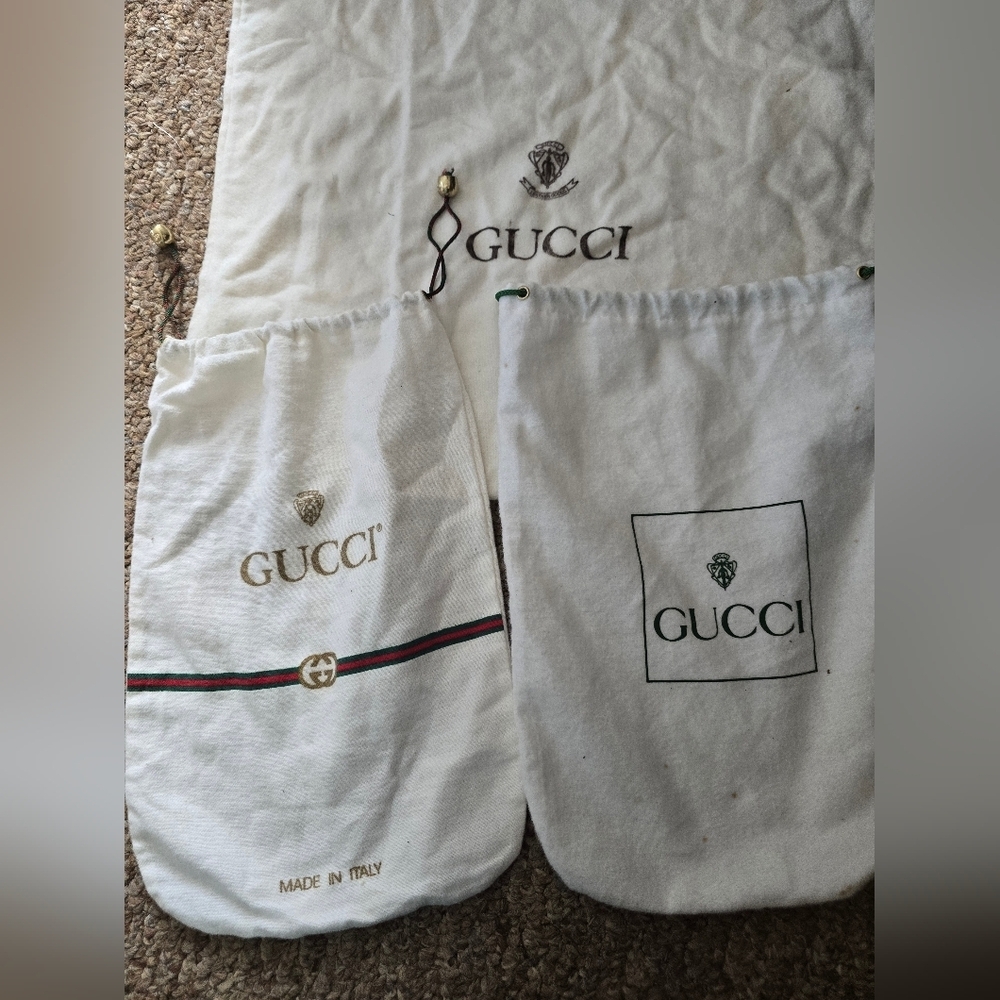 Gucci White Cotton Dust Bags